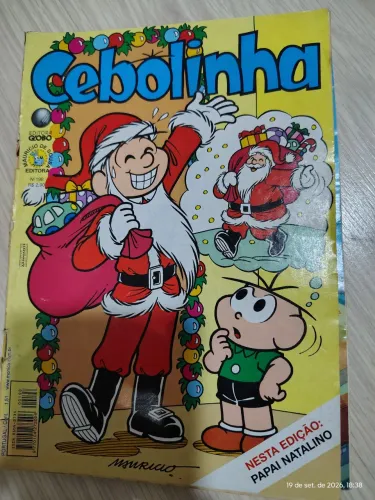 Lote com 4 gibis do Cebolinha com capas de Natal, Turma da Mônica, hq