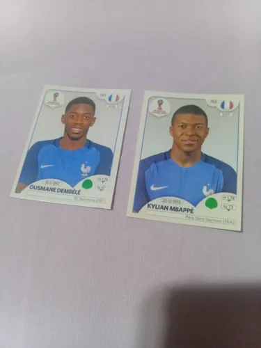 Figurinhas Copa 2018 Mbappé e Dembélé