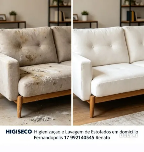 Higienização e lavagem de Estofados