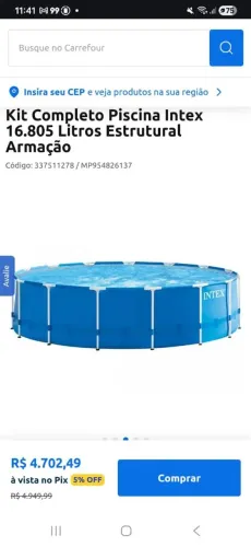 Piscina gigante,com escada.