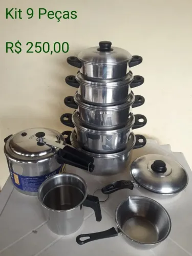 Panelas, kit 9 Utensílios 