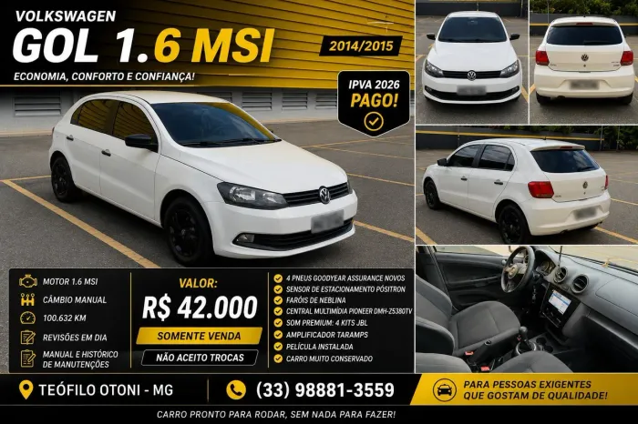Volkswagen Gol Geração VI Trendline 1.6 8V Total Flex Mec. 4P 2015