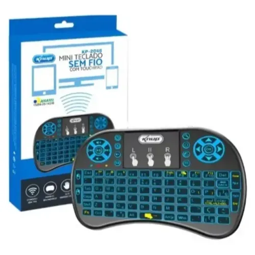 Lacrado Mini Teclado sem Fio com Touchpad KNUP KP-2048