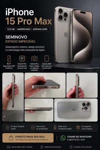 iPhone 15 pro max 512 GB - Americano
