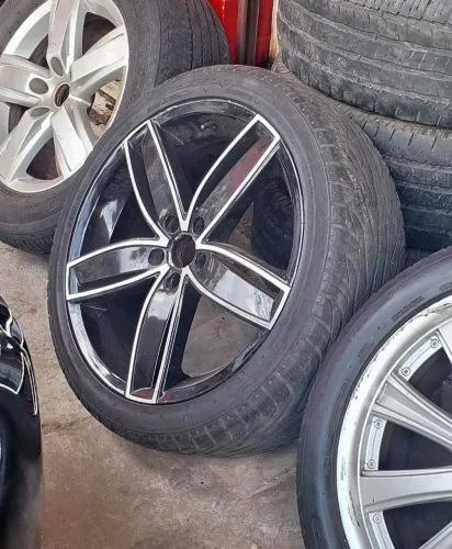 Rodas Aro 20 Audi 5x112 Seminovas Montas Com Pneus 245/40-20( ACEITO CREDISHOP)