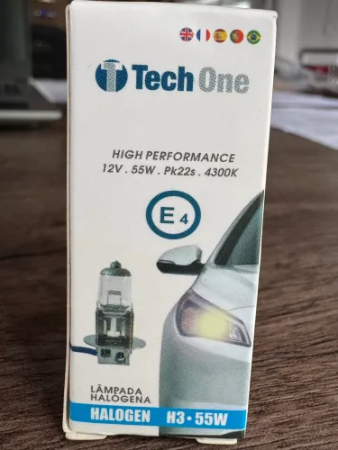 Lâmpada halogena 12v 55w techone h3 na promoção só 14,00
