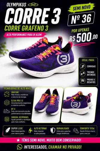 Tênis Olympikus Corre 3 / Corre Grafeno 3 