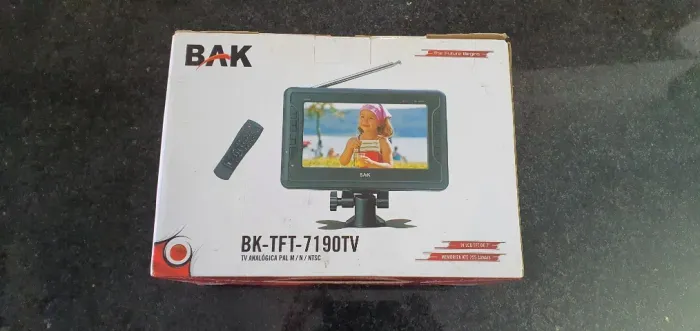 Mini TV Portátil 7" BAK BK-TFT-7190TV - Ideal para Câmeras/CFTV e Projetos