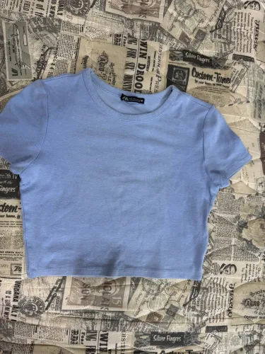 Blusa Cropped Azul | Zara