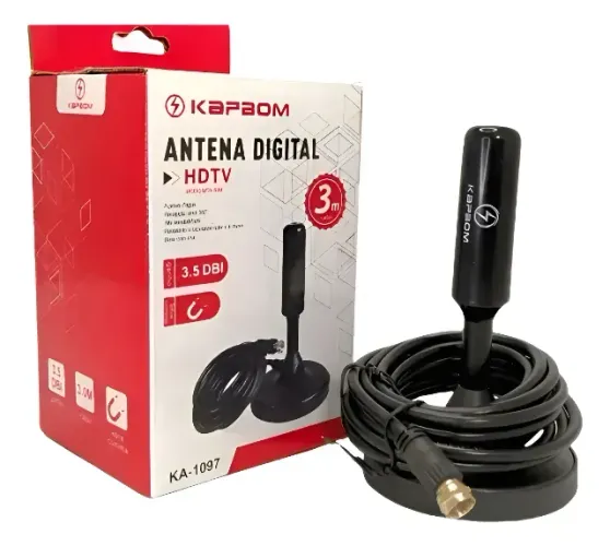  Antena Tv Digital Kapbom 3 Metros Qualidade de imagem e som em sua televisão.