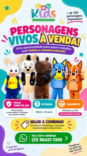 Mascotes - Personagens vivos
