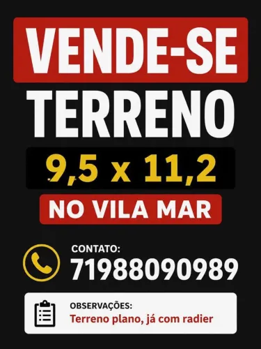 Terreno para venda no Vila Mar 