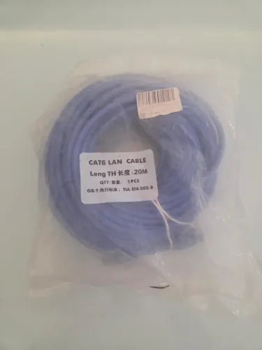 Cabo De Rede Cat6 20 Metros Ethernet Lan Giga 10/1000: R$ 20,00 Cabo Flexivel SIL Verde 1x