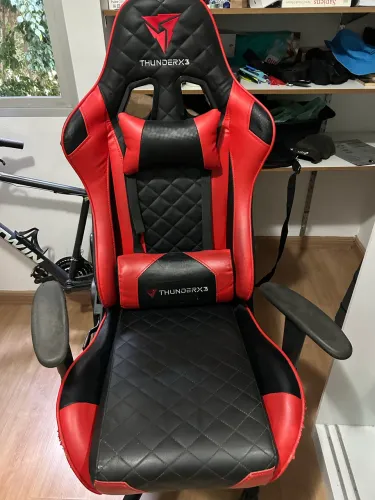 CADEIRA THUNDER 3x vermelha preta 