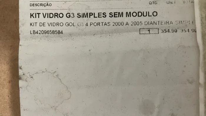 Vidro elétrico gol 