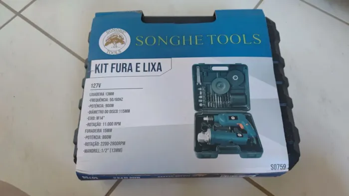 Kit Furadeira e Lixadeira 127v - Songhe Tools