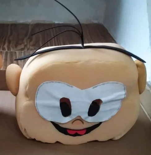 Personagem vivo cebolinha e cascão- cabeça de vestir 