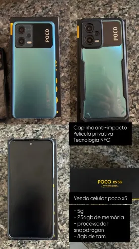 Celular poco x5 5g 256gb 8gb NFC