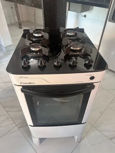 Fogão Esmaltec Ágata Glass 4 Bocas Branco