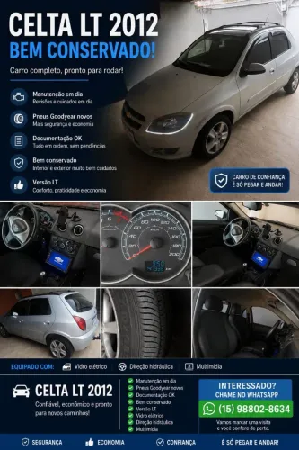 Chevrolet Celta Spirit/ LT 1.0 MPFI 8V Flexp. 5P 2012