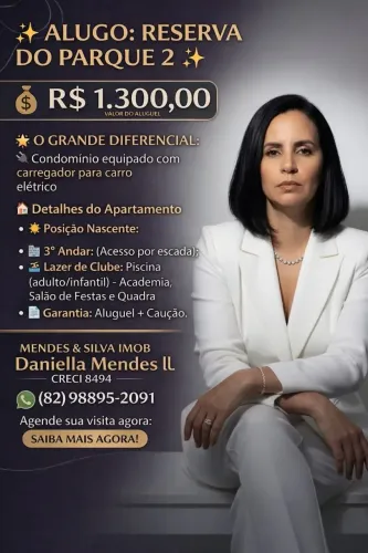 Apartamento para locação no RESERVA DO PARQUE 2, TABULEIRO DO MARTINS, Maceió, AL