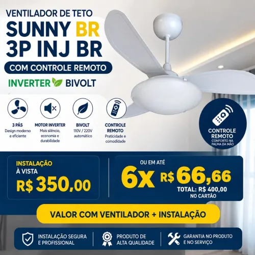 Ventilador de teto novo inverter