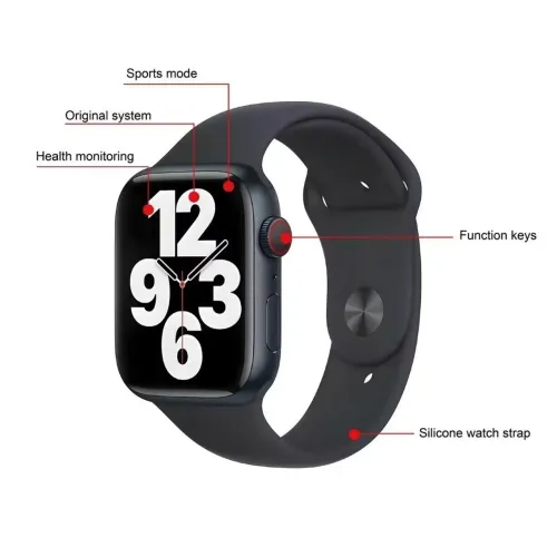 Smartwatch X10 Mini 1.72 tela infinita Chamadas Bluetooth monitor cardioco