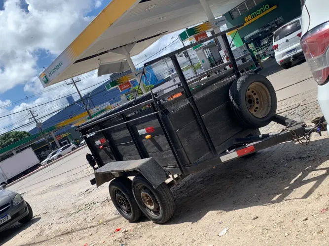 reboque trucado carroça grade alta