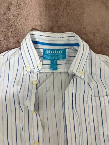 Camisa infantil social listrada Skhuaban
