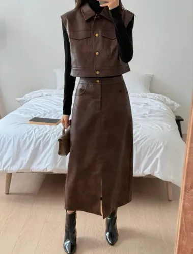 Conjunto de Couro - SHEIN