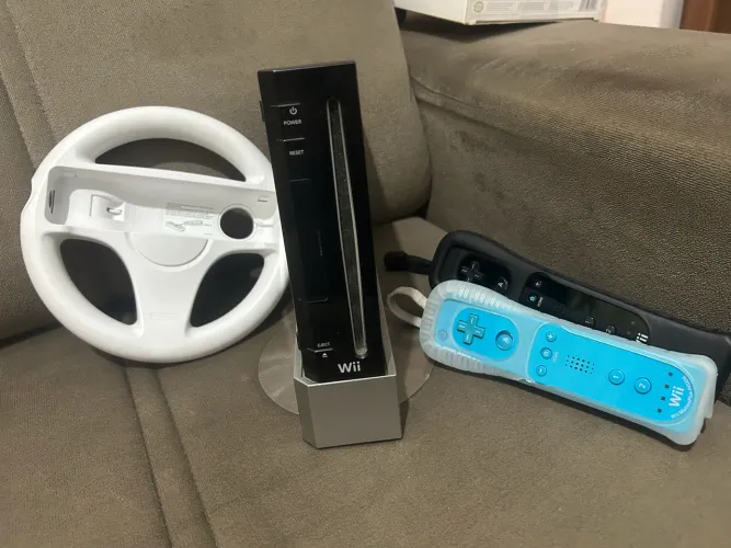 ? Nintendo Wii Preto RVL-001 Original + 2 Controles Originais + Zelda Twilight Princess