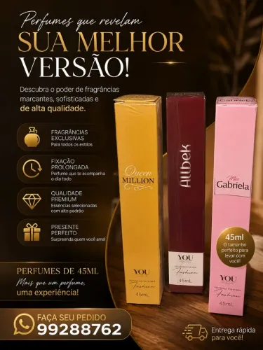 Perfumes 45 ml , alta fixação