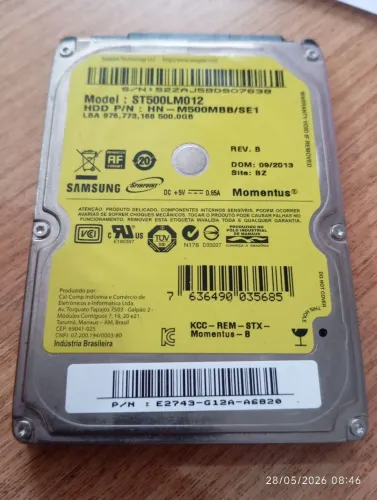 HD Samsung 500 gigas 100% 