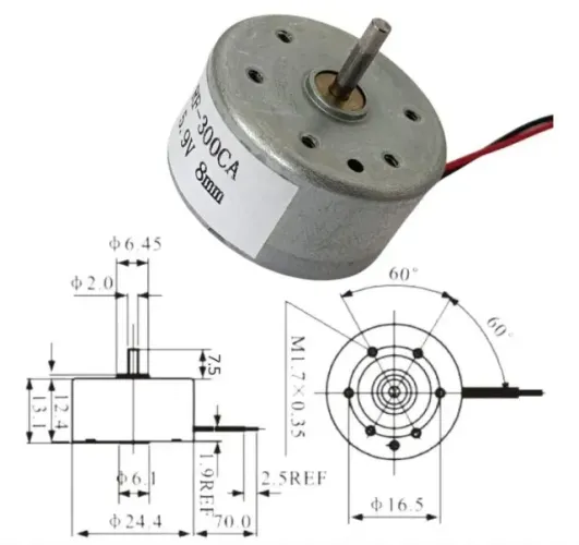 Motor Rf-300 Para Robótica Dvd Playstation 5.9v Arduino Automação COD-CP898