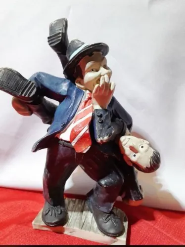 escultura o gordo e o magro resina