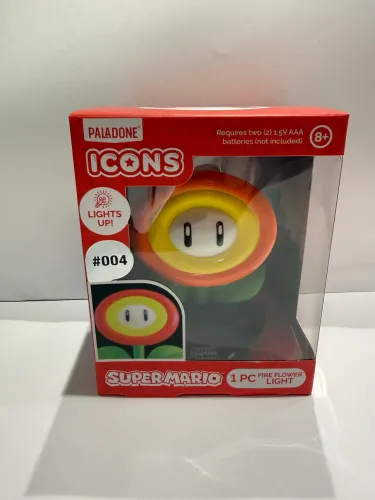 (Fire Flower): Luminária Flor de Fogo Super Mario Paladone - Icon Light