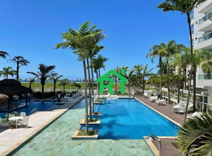 Apartamento à beira mar com 4 quartos (4 suítes), 3 vagas e lazer à venda na Enseada, Guar