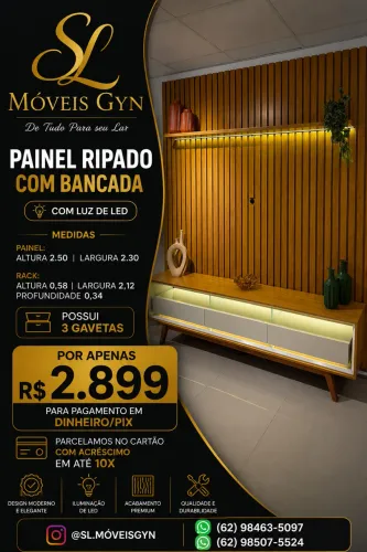Painel Ripado com Rack 3G