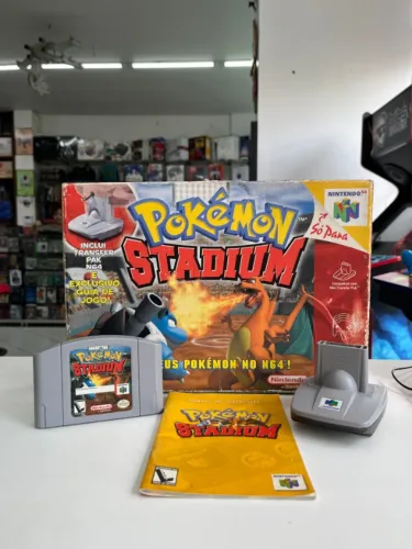 JOGO POKÉMON STADIUM BIX BOX SEMINOVO - N64