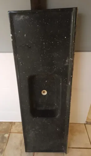 Pia cozinha 150x50 preto granitado
