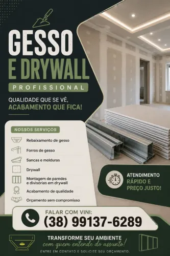 Gesso drywall gesseiro 