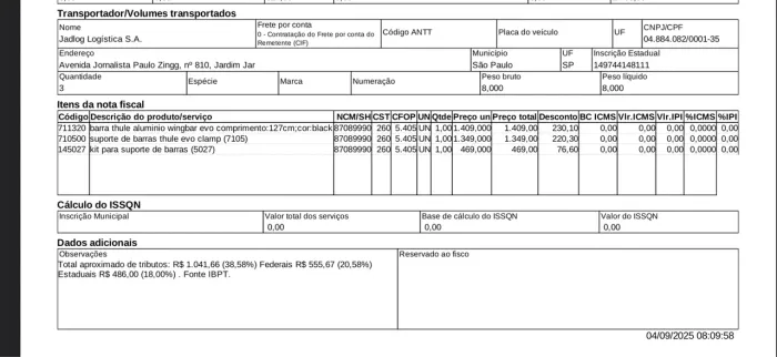 kit para suporte de barras thule (5027)