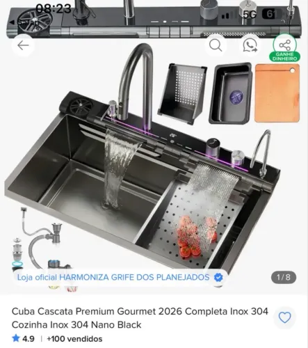 Cuba de inox completa