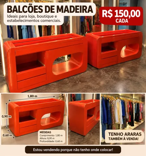 Balcão madeira para loja! 