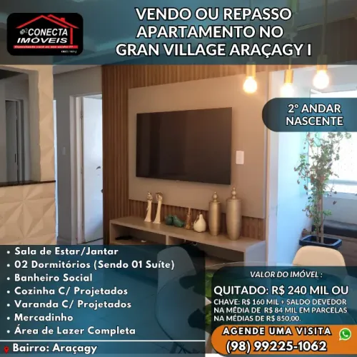 Vendo ou passo chaves no Gran Village Araçagy I
