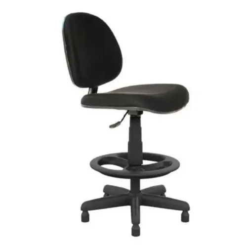 Cadeira Caixa Executiva Lisa Braço Regulável Preta Ajuste Ergonômico 35030