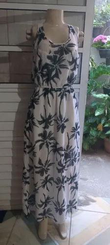 Vestido longo estampado chock house