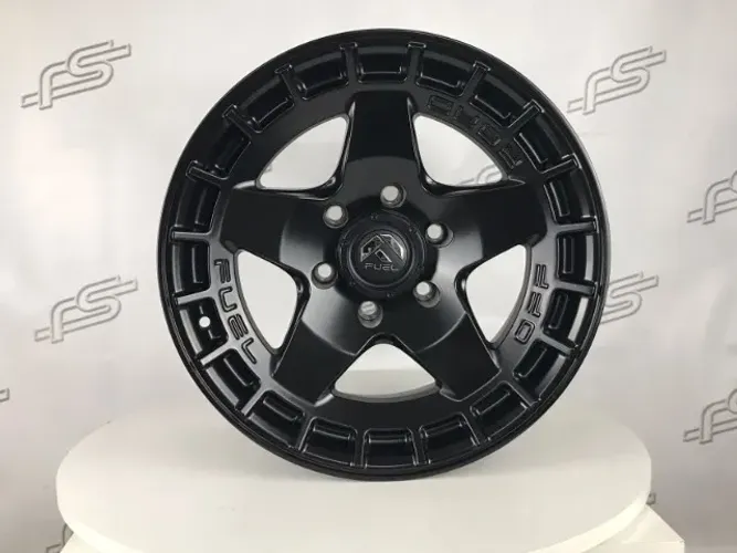 Jogo De Roda Off Road Fuel Warp Preto Semi-Brilho 6x139 - 17x9 Offset +1 (Nv)