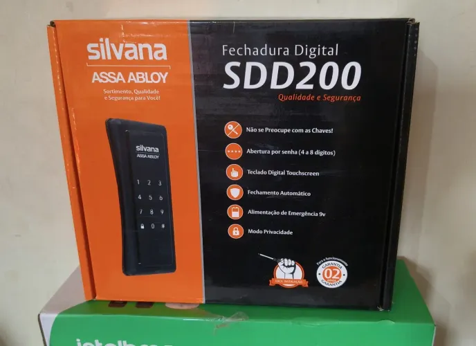 Fechadura Digital Sobrepor Preta Silvana Assa Abloy