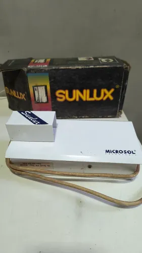 Antigo Sunlux Microsol Tecnologia para colocar lâmpada 